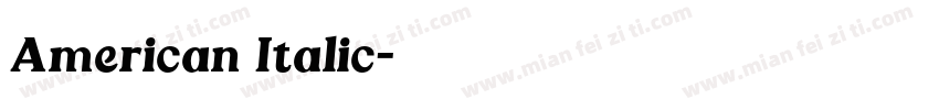 American Italic字体转换